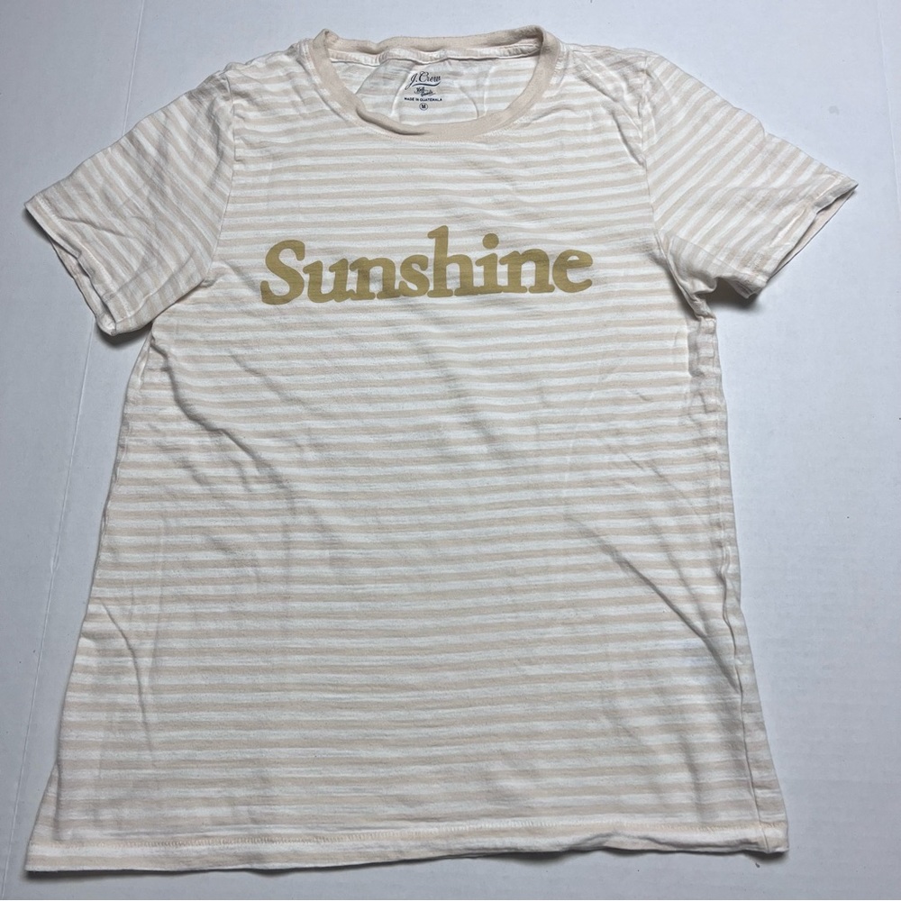 J. Crew "Sunshine" Vintage Cotton Short Sleeve Tee In Stripe
